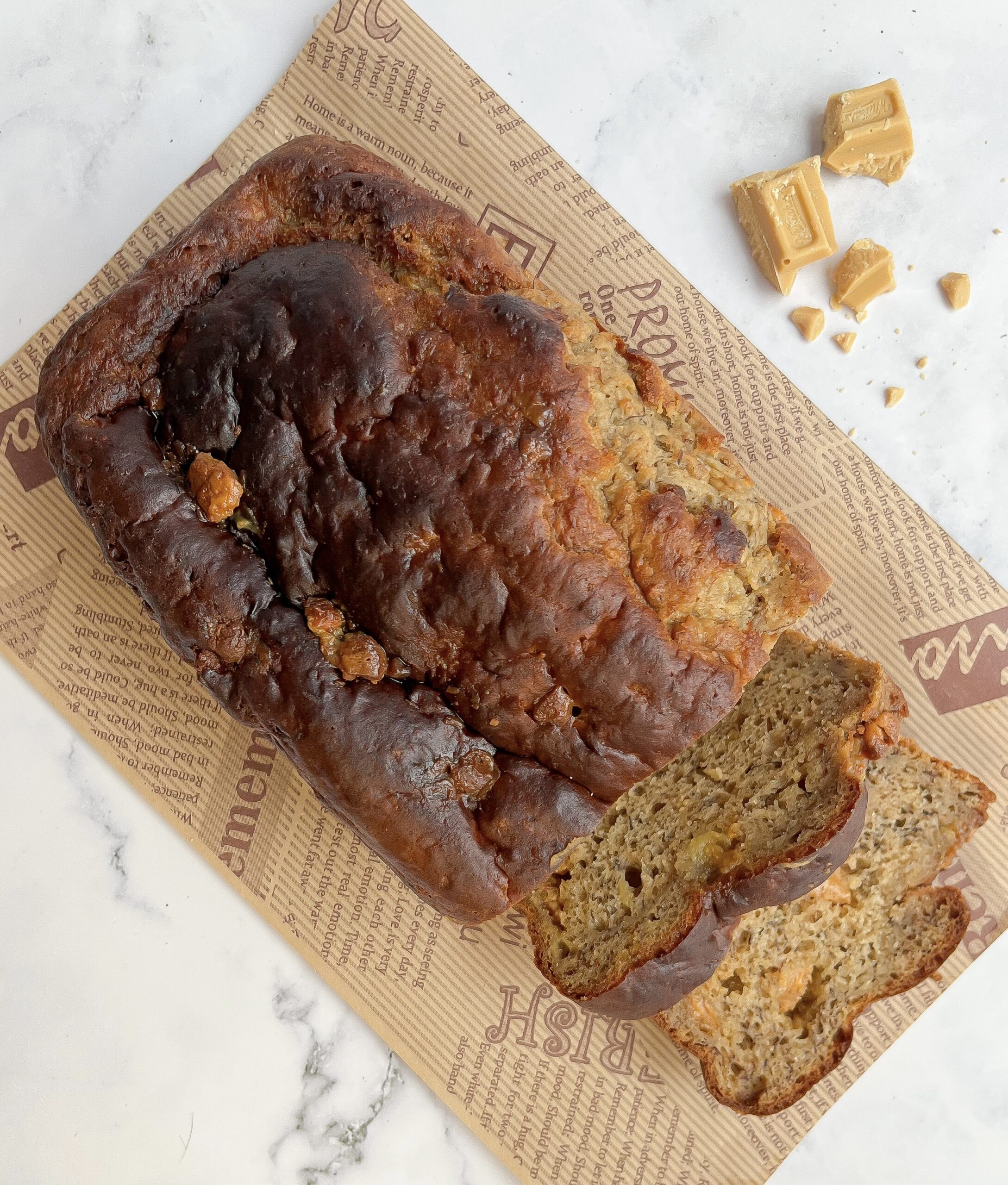 Caramelised White Chocolate Banana Bread Eliya Eats