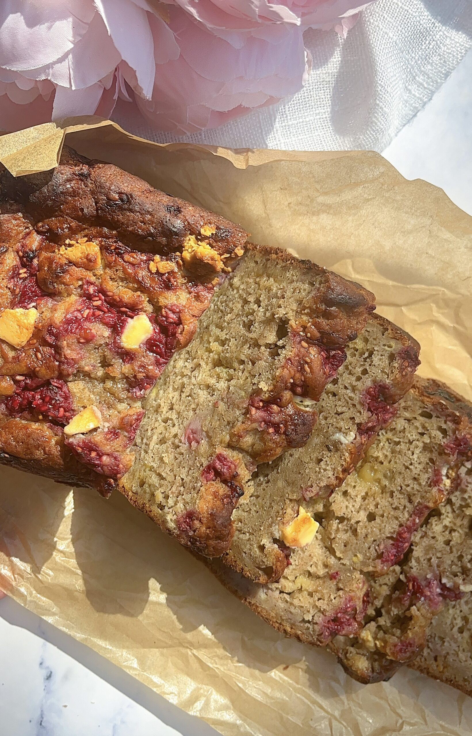 Raspberry White Chocolate Banana Bread Eliya Eats